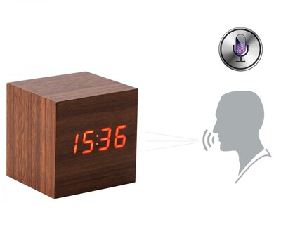 VST-869 Digital Voice Control Wooden Clock (P02109)