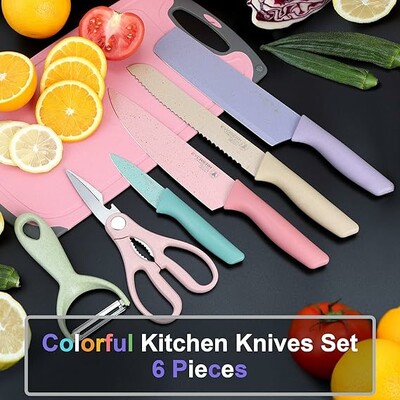 6 Pcs Colorful Knife Set (P01166)