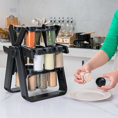 18 Pieces spice rack Rotating (P00189)