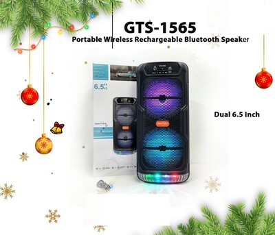 GTS-1565 Dual 6.5 inch Portable Bluetooth Speaker (P02334)