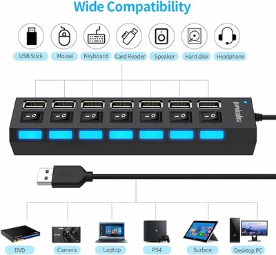 7 Port USB Hub (P02369)